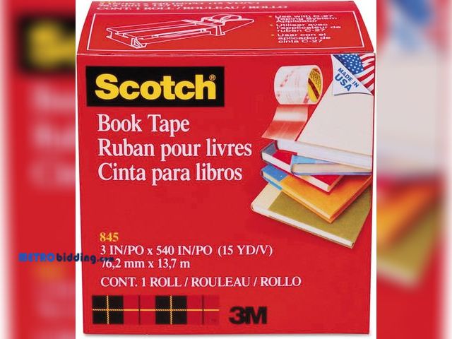 Lot 88-494224 - Scotch 8453 Book Repair Tape, 3-Inch x 15yds, 3-Inch Core, Clear