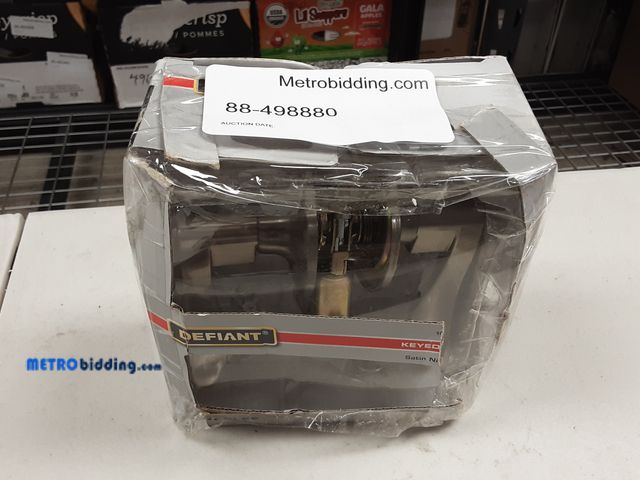Lot 88-498880 - Defiant Naples Satin Nickel Keyed Entry Door Lever