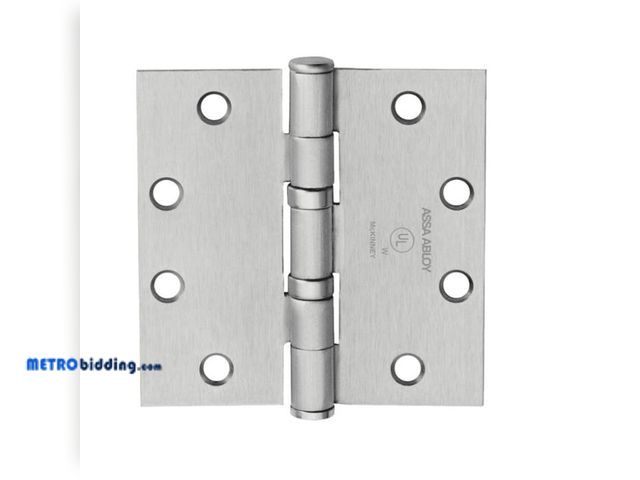 Lot 88-492520 - McKinney TA2714-4 1/2 x 4 1/2 Full Mortise Bearing Hinge, 5-Knuckle