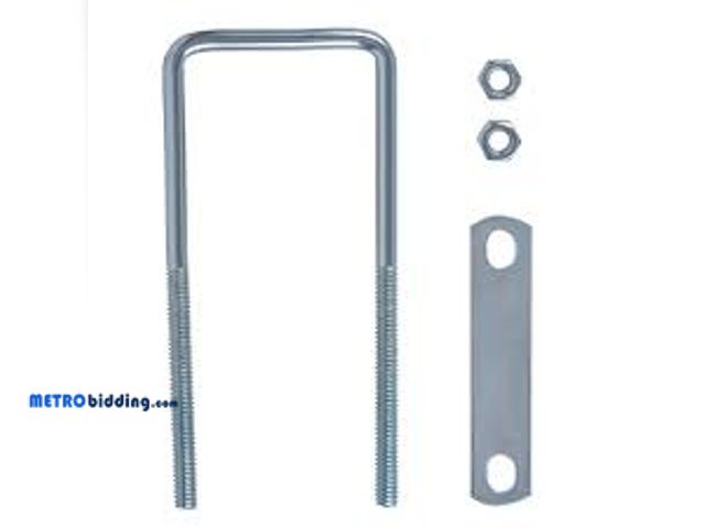 Lot 88-481011 - Everbilt 3/8 x 7 x 3-in Square U-Bolt in Zinc