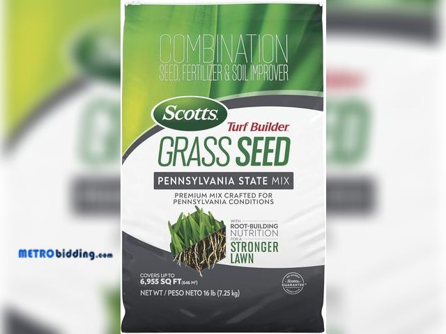 Lot 88-460527 - Scotts Turf Builder Grass Seed Pennsylvania State Mix with Fertilizer and Soil Improver, Premium Mix...