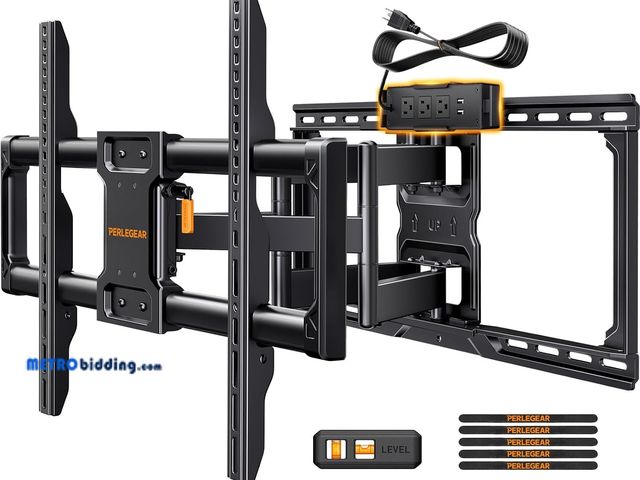 Lot 88-499624 - Utilitech Full Motion  TV Wall Mount for 42-90" TVs , Heavy Duty TV Mount with Dual Articulating Arm...