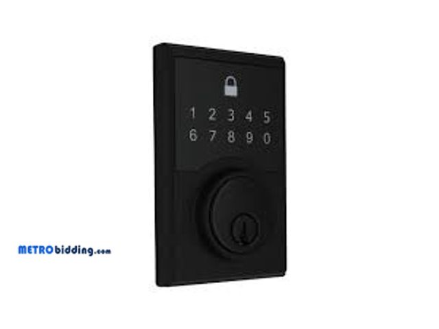 Lot 88-480353 - Defiant Square Aged Bronze Compact Touch Electronic Deadbolt 32GC8X7D01AHP