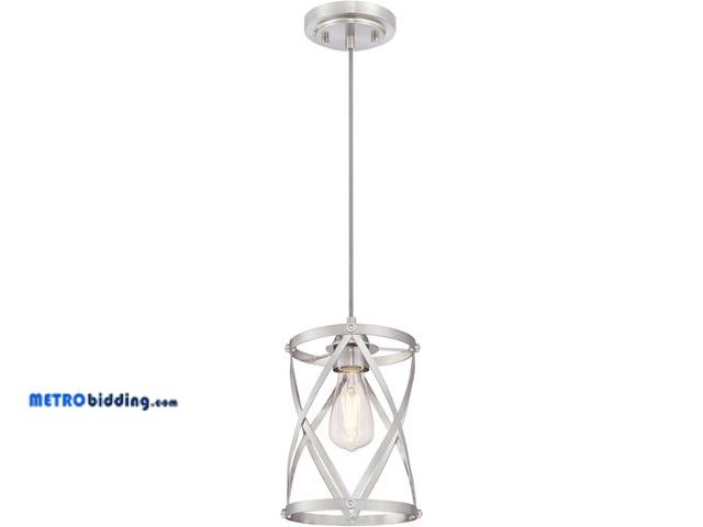 Lot 88-497527 - Westinghouse 6362300 Isadora One-Light Mini, Brushed Nickel Finish Indoor Pendant