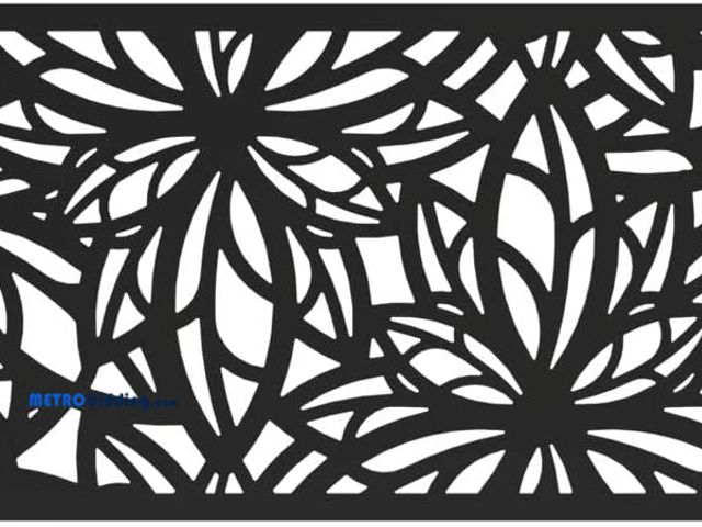 Lot 88-498200 - Barrette Outdoor Living 73055262 2 x 4 ft. Freesia Black Decorative Screen Panel