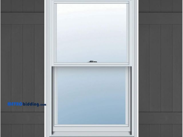 Lot 88-498188 - Ekena Millwork Lifetime Vinyl LJ4S14X04700TG Standard Four Board Joined, Board-n-Batten Vinyl Shutte...