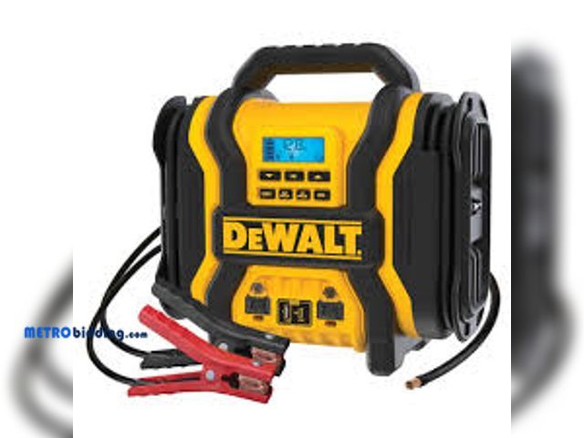 Lot 88-493837 - DEWALT Portable Power 2000 Peak Amp Jump Starter w/Digital Compressor