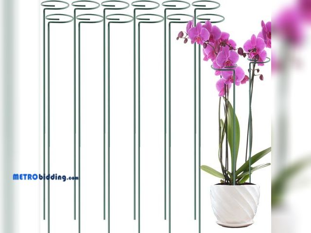 Lot 88-498954 - 12 Pack 36 inch Plant Support Stakes,Single Stem Plant Support Stake Single Plant Stem Garden Flower...