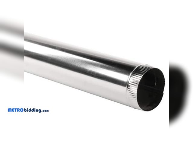 Lot 88-496226 - Master Flow 3 in. x 2 ft. 26-Gauge Round Metal Duct Pipe 26CP3X24