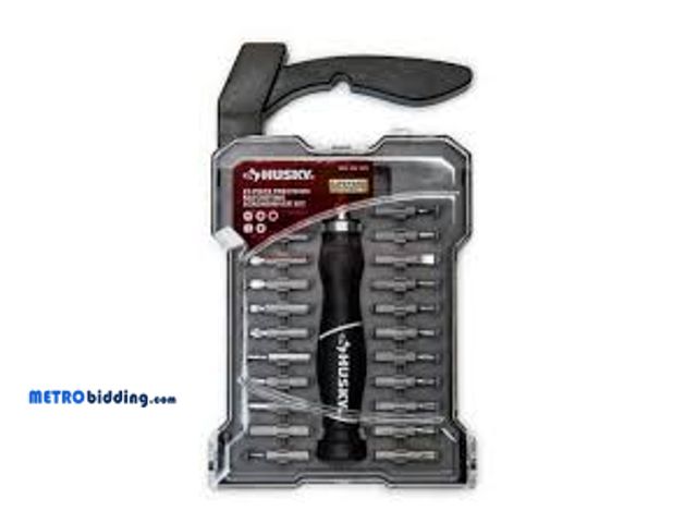 Lot 88-480989 - Husky Ratcheting Precision Screwdriver Set (23-Piece)