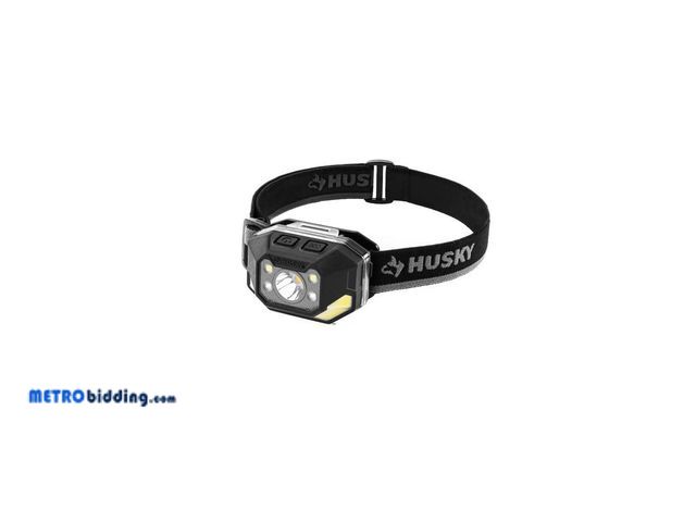 Lot 88-491757 - Husky 850 Lumens Dual-Power LED Rechargeable Headlamp PVL-HLP-0006