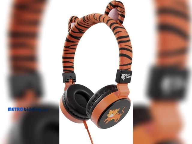 Lot 88-492736 - Planet Buddies Kids Earphones for School Travel, Safe Volume Limited, HD Mic Stereo Sound On-Ear Gir...