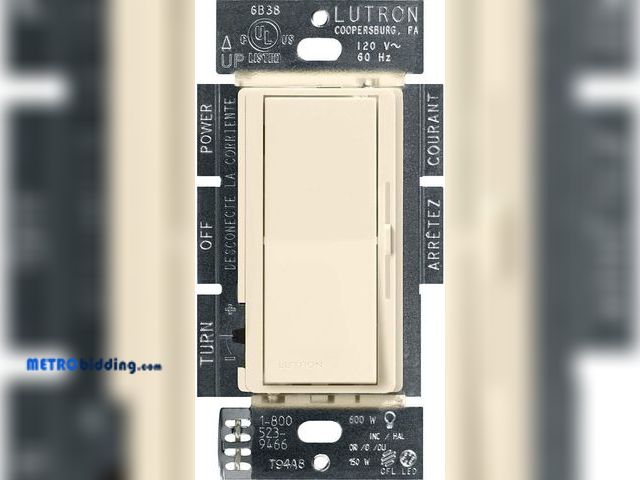 Lot 88-482481 - Lutron Diva LED+ Dimmer Switch, Paddle Dimmer, Single Pole/3-way.For Dimmable LEDs, flicker-free dim...