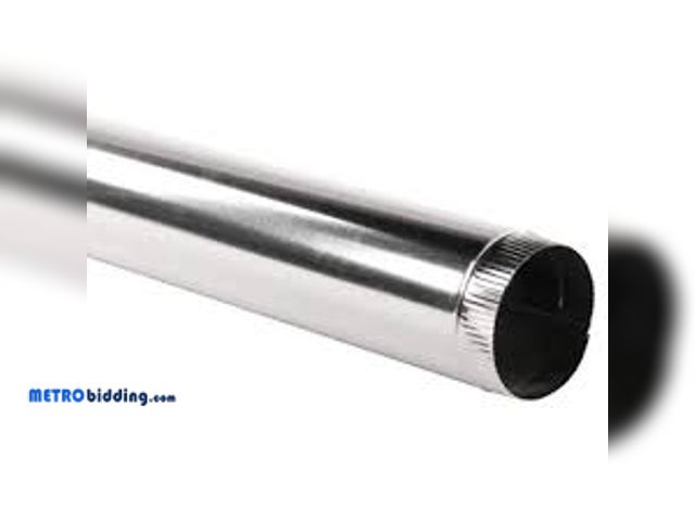Lot 88-496414 - Master Flow 7 in. x 2 ft. Round Metal Duct Pipe
