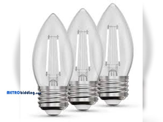 Lot 88-499378 - Reviews for Feit Electric 60-Watt Equivalent B10 E26 Base Dim White Filament Clear Glass Chandelier