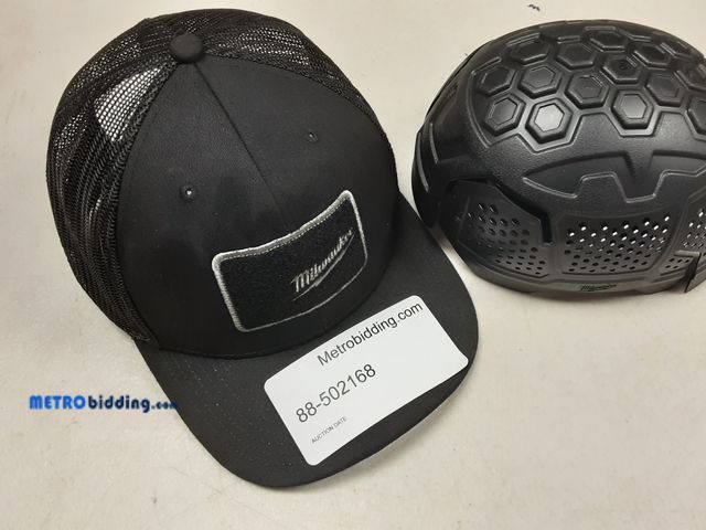 Lot 88-502168 - Milwaukee black baseball cap with Milwaukee Electric - Universal Bump Cap Insert