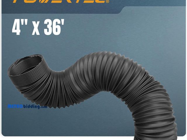 Lot 88-498550 - POWERTEC 4'' x 36" Dust Collection Hose, Flexible 4 Inch Dust Collector Hose for Table Saw, Drill Pr...