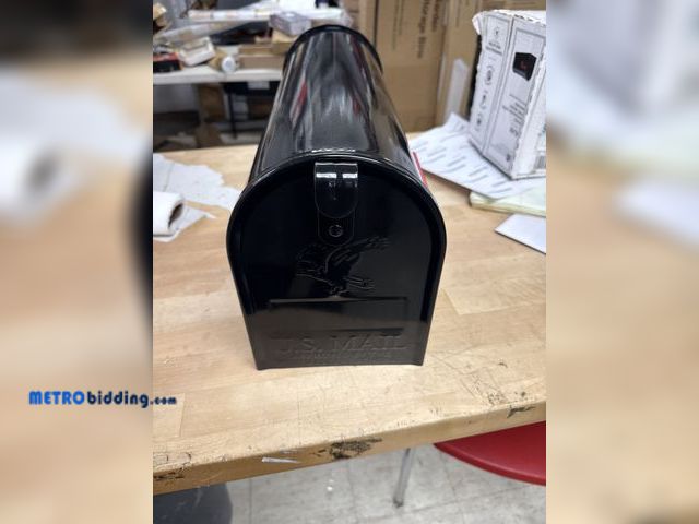Lot 88-10029 - 1 New Architectural mailboxes  Elite Galvanized steel Post mount mailbox New open box Dent on rear o...