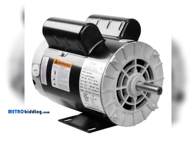 Lot 88-503496 - VEVOR 3.7HP Air Compressor Motor, 230V 17.2 Amps Electric Motor, 3450RPM 56 Frame, 5/8" Keyed Shaft,...