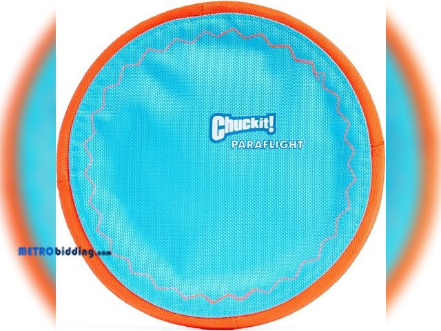 Lot 88-497573 - Chuckit! Paraflight Flying Disc Dog Toy - Water Floating Flyer - Durable Nylon Construction with Sof...