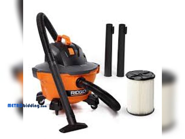 Lot 88-480390 - RIDGID 6 Gal. 3.5 Peak HP NXT Shop Vacuum Wet Dry Vac with General Debris Filter, Locking Hose and A...