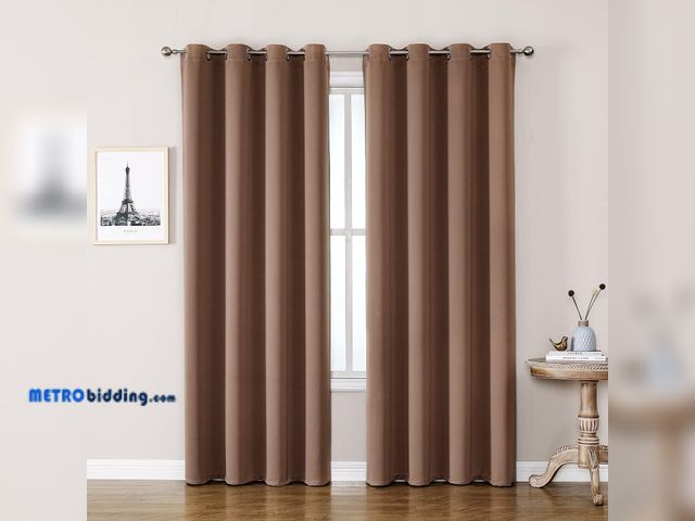 Lot 88-481378 - Origin 21 84-in Blush Blackout Interlined Back tab Single Curtain Panel