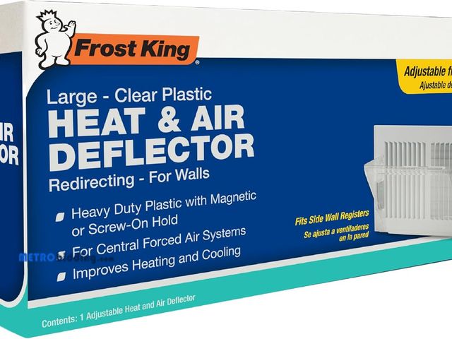 Lot 88-482571 - Frost King HD9 Heat &amp; Air Deflector, Large, Expands up to 16" wid, Clear Plastic