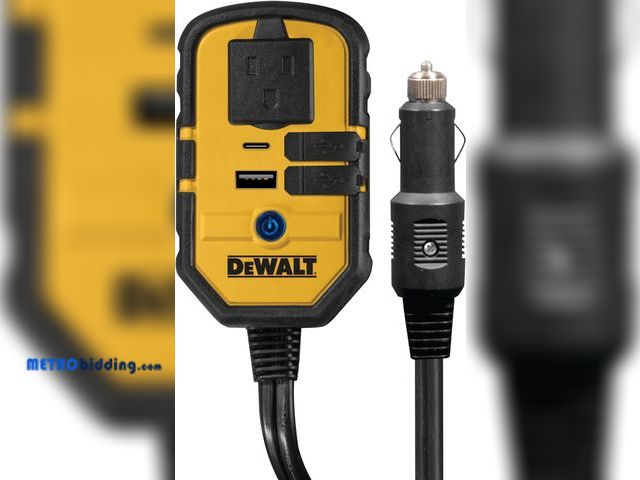 Lot 88-480401 - DEWALT DXAEPI140 Power Inverter 140W Car Converter: 12V DC to 120V AC Power Outlet with Dual 3.1A US...