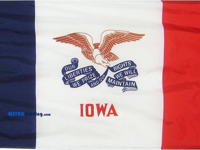 Lot 88-498162 - Annin Flagmakers Iowa State Flag USA-Made to Official State Design Specifications, 3 x 5 Feet (Model...
