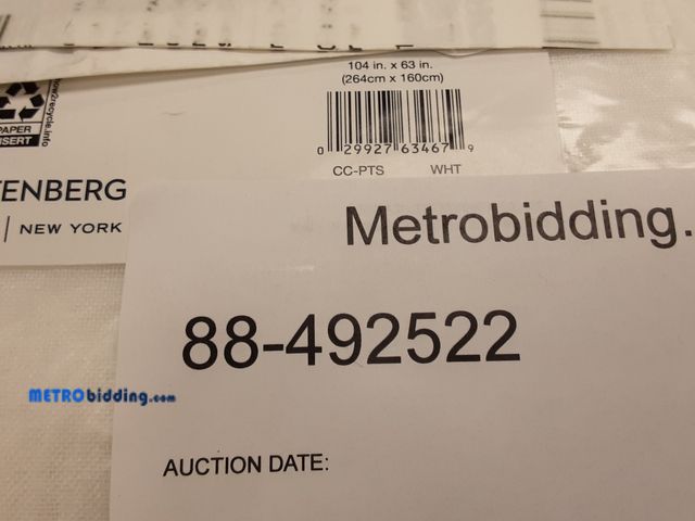 Lot 88-492522 - Sun Zero Grommet Top Lichtenberg White Curtains 104 in x 63 in