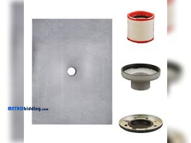 Lot 88-491311 - Everbilt Watershield Shower System 36 in. x 60 in. Waterproof Center Drain Shower Tray With Drain As...