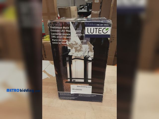 Lot 88-494292 - LUTEC 13" Dusk to Dawn Outdoor Wall Light, Waterproof Porch Light for Doorway, Matte Metal Frame and...