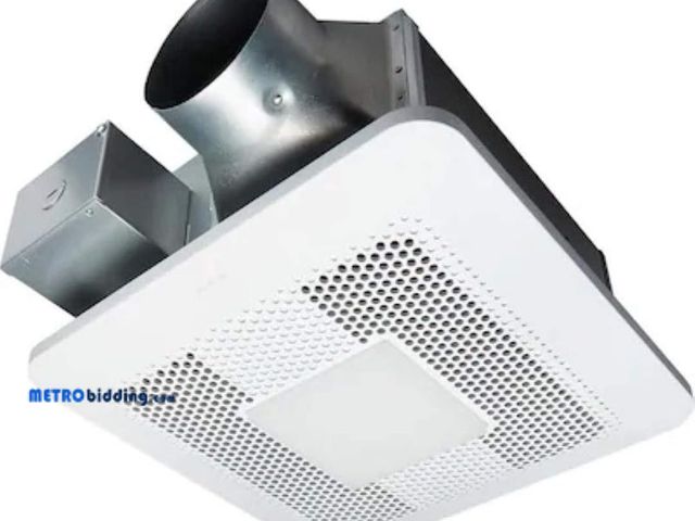 Lot 88-481432 - Panasonic 1.0-Sone 110-CFM White Bathroom Fan LED Energy Star