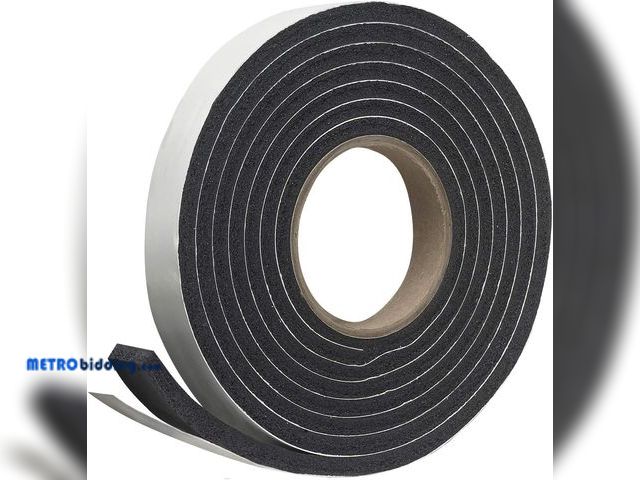 Lot 88-482319 - Frost King R538H Foam Tape, 3/8" W, 5/16" T, 10 ft L, Black