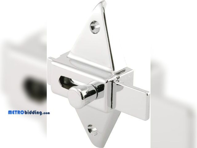 Lot 88-497798 - Prime-Line PH 17039 Slide Latch, 2-3/4 In. Hole Centers, Diecast Construction, Chrome