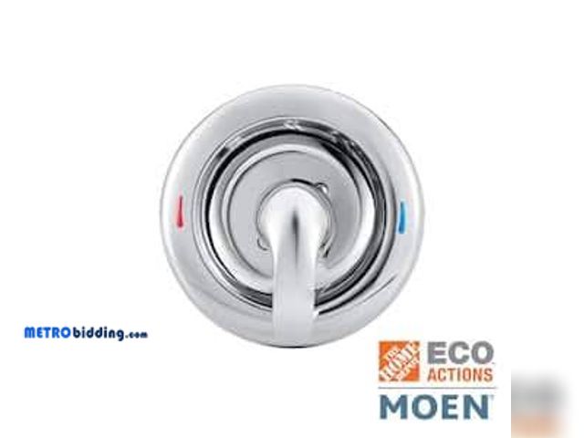 Lot 88-482548 - MOEN Chateau Lever Posi-Temp 1-Handle Shower Valve Trim Kit in Chrome (Valve Not Included)