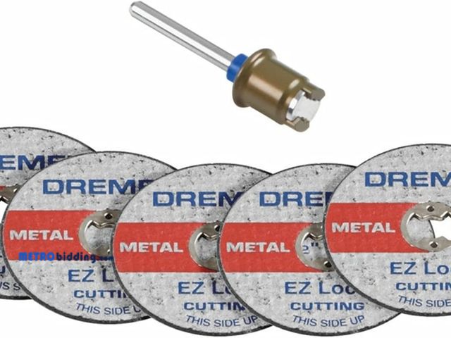 Lot 88-491411 - Dremel EZ406-02, EZ - Lock Starter Kit, 1 1/2-Inch (38.1 mm) Wheel Diameter, 5 Piece Fiberglass Rein...