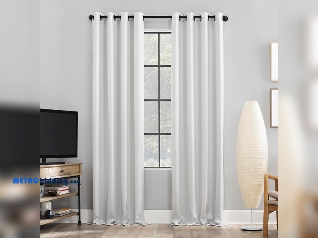 Lot 88-493945 - Sun Zero Nordic 2-pack Theater Grade Extreme 100% Blackout Grommet Curtain Panel Pair, 104" x 96"(2*...