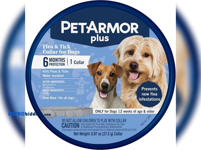 Lot 88-497589 - PetArmor Plus Flea &amp; Tick Collar for Dogs, Kills Fleas &amp; Ticks, Long Lasting Protection for ...