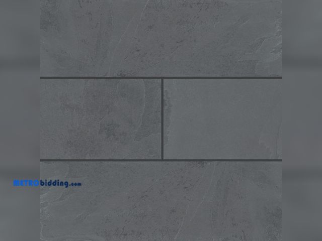 Lot 88-491435 - MSI Montauk Black 12x4 Inch Gauged Slate Subway Tile for Kitchen Backsplash, Floor, Wall, Bathroom, ...