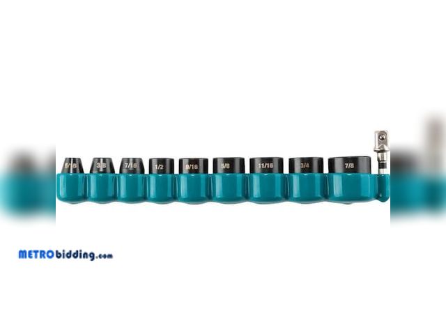 Lot 88-491747 - Makita IMPACT XPS Socket Set SAE with Standard SA (10-Piece) E-01672