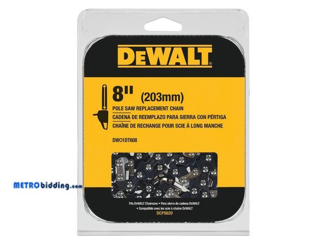 Lot 88-491746 - DEWALT 8 in. Pole and Pruning Chainsaw Chain 34 Link DWO1DT608