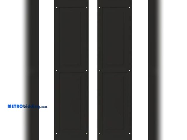 Lot 88-483745 - Shed Shutters Raised Panel 9" W x 36" H for Sheds, Playhouses, and Chicken Coops 1 Pair (Black)