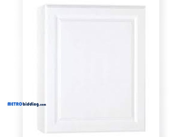 Lot 88-491347 - Hampton Bay Hampton 24 in. W x 12 in. D x 30 in. H Assembled Wall Kitchen Cabinet in Satin White