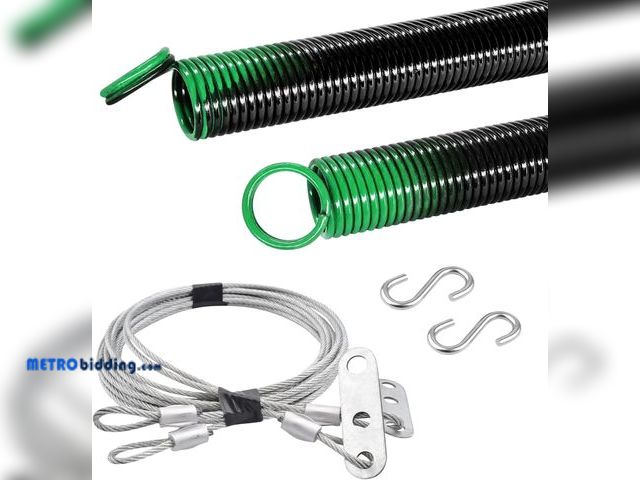 Lot 88-481371 - Heavy Duty Electrophoresis Extension Garage Door Springs for 7ft high (120LB-Green)