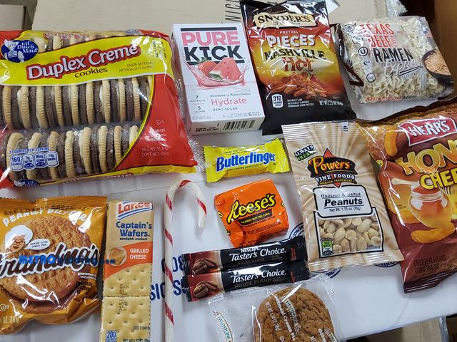 Lot 88-484851 - Lot of (2) Snack care packages
Best by food items 04/26, 05/26, 09/26
Best by hydration sticks 09/27