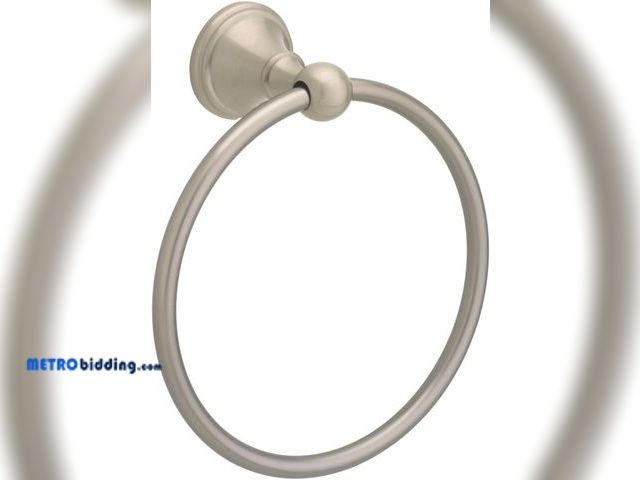 Lot 88-495997 - DELTA FAUCET 138033 Crestfield, Bath Hardware Accessory, Towel Ring, Satin Nickel