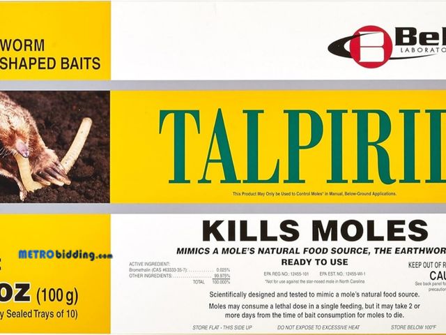 Lot 88-503465 - Bell Laboratories Talpirid 7150 Mole Bait Worms, 20 Count, opened