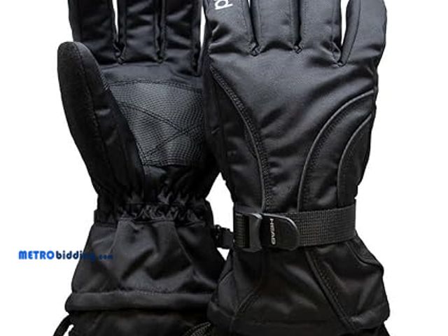 Lot 88-492886 - Head Children Kids Dupont Sorona Insulated Ski Gloves. Black with Pocket.