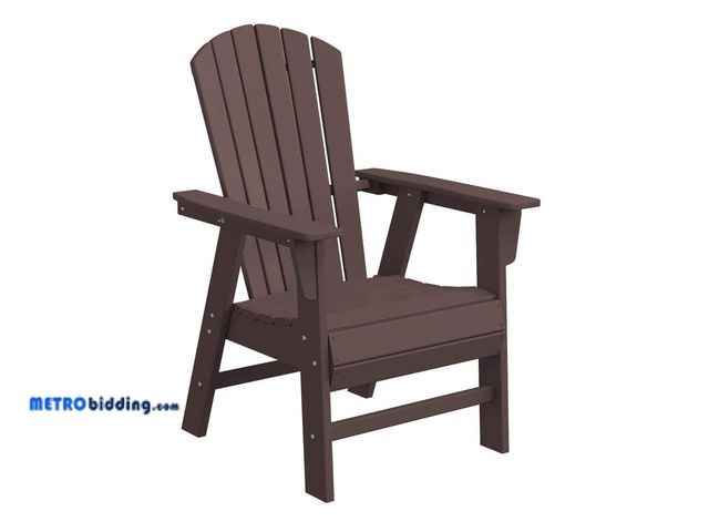 Lot 88-498750 - WESTIN OUTDOOR Altura Outdoor Patio Fade Resistant HDPE Plastic Adirondack Style Dining Chair with A...